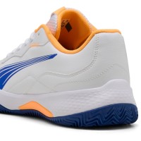 Puma Nova Smash Blanc Bleu Orange Baskets  Offre - Pas cher