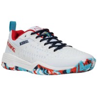 Zapatillas Salming Rebel Light Dazzle Blanco Rojo Azul Mujer  Oferta + Barato