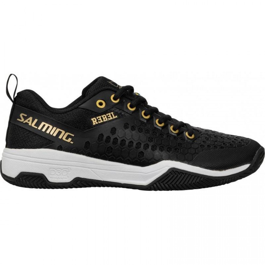 Salming Rebel Sneakers Noir Blanc Or  Offre - Pas cher