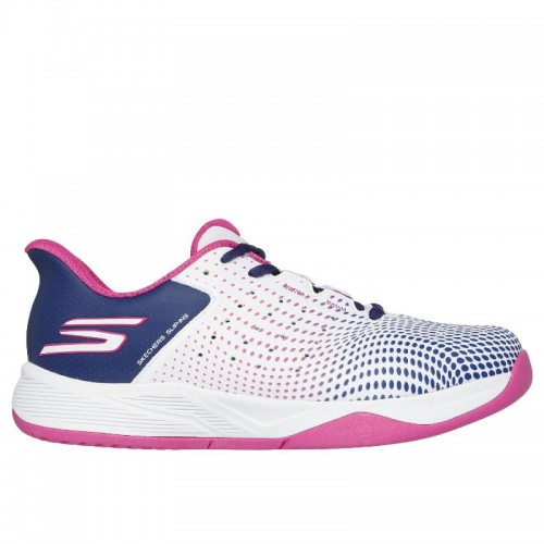 Zapatillas de Padel Skechers Viper Court Reload Blanco Azul Marino Mujer