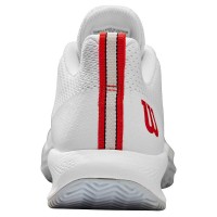 Chaussures Femme Wilson Rush Pro Lite Blanc Bleu Perle Rouge  Offre - Pas cher