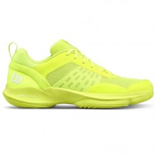 Zapatillas Wilson Hurakn Pro V2 Amarillo Fluor Blanco Mujer
