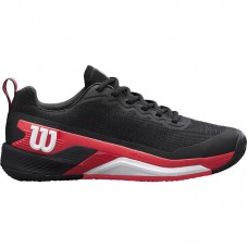 Zapatillas Wilson Rush Pro 4.5 Clay Negro Rojo Blanco