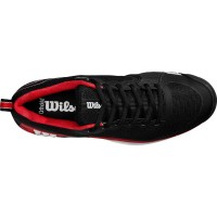 Wilson Rush Pro 4.5 Clay Black Red White Sneakers  Offer + Cheap