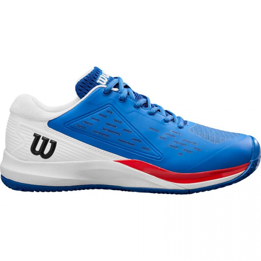 Zapatillas Wilson Rush Pro Ace Clay Azul Blanco Rojo  Oferta + Barato