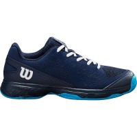Wilson Rush Pro L Bleu Marine Blanc Baskets Junior  Offre - Pas cher