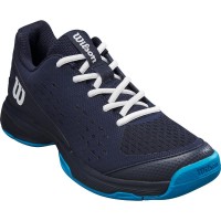 Wilson Rush Pro L Bleu Marine Blanc Baskets Junior  Offre - Pas cher